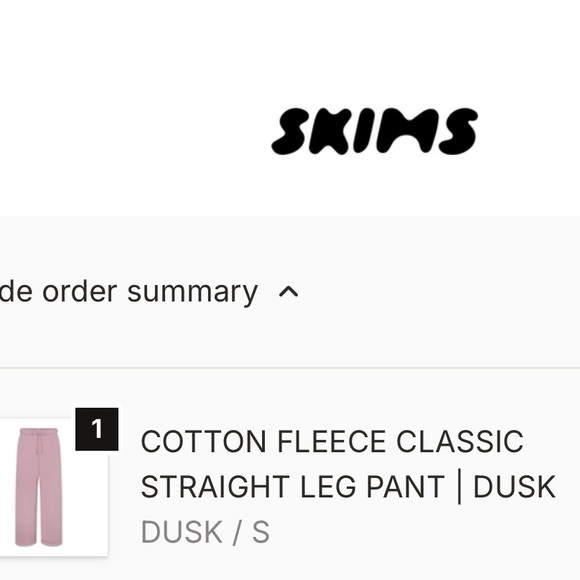 Skims cotton blend fleece classic straight leg sweatpants in dusk - Picture 2 of 10